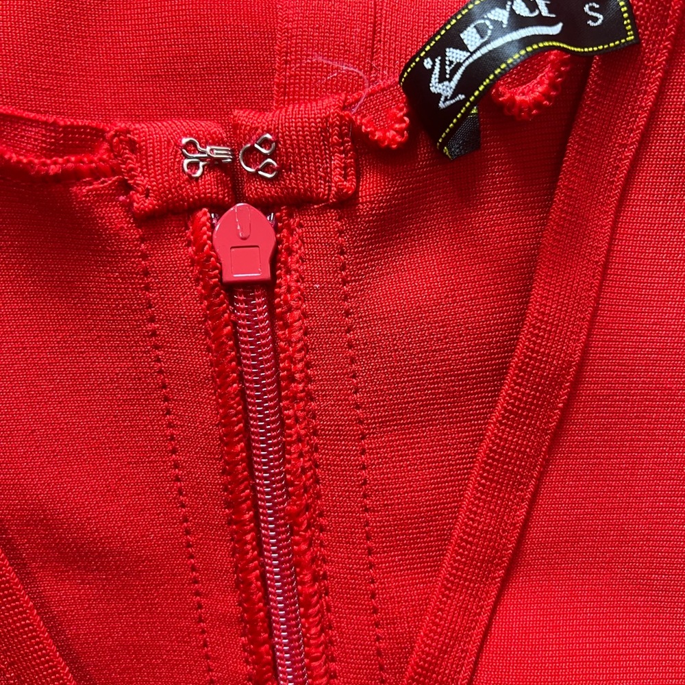 Adice Red Zip-Up Dress - Picture 15 of 15